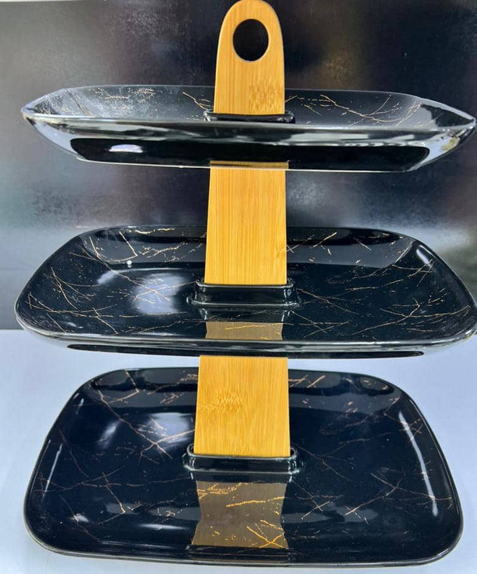 شیرینی خوری سه طبقه بامبو ماربل