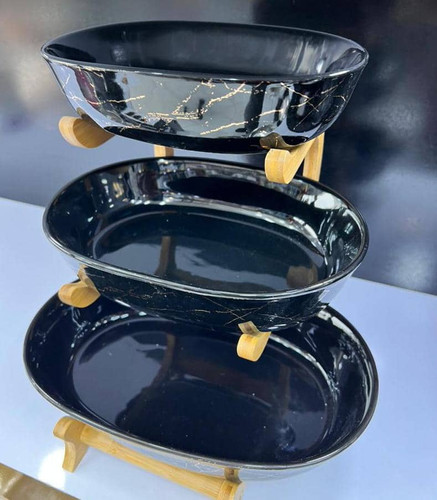 میوه خوری سه طبقه بامبو ماربل